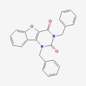 molecular formula C24H18N2O3 B3000580 1,3-Dibenzyl-[1]benzofuro[3,2-d]pyrimidine-2,4-dione CAS No. 892420-02-9