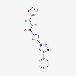 (E)-3-(furan-2-yl)-1-(3-(4-phenyl-1H-1,2,3-triazol-1-yl)azetidin-1-yl)prop-2-en-1-one