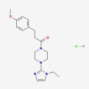 1-(4-(1-ethyl-1H-imidazol-2-yl)piperazin-1-yl)-3-(4-methoxyphenyl)propan-1-one hydrochloride