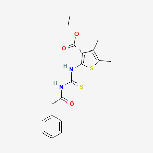 Ethyl 4,5-dimethyl-2-{[(phenylacetyl)carbamothioyl]amino}thiophene-3-carboxylate