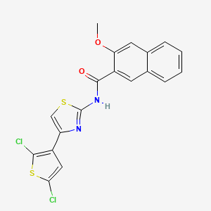 N-[4-(2,5-dichlorothiophen-3-yl)-1,3-thiazol-2-yl]-3-methoxynaphthalene-2-carboxamide