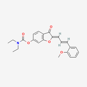 (Z)-2-((E)-3-(2-methoxyphenyl)allylidene)-3-oxo-2,3-dihydrobenzofuran-6-yl diethylcarbamate