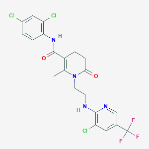 1-(2-{[3-chloro-5-(trifluoromethyl)-2-pyridinyl]amino}ethyl)-N-(2,4-dichlorophenyl)-2-methyl-6-oxo-1,4,5,6-tetrahydro-3-pyridinecarboxamide