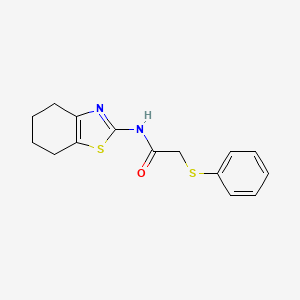molecular formula C15H16N2OS2 B3000632 2-(phenylsulfanyl)-N-(4,5,6,7-tetrahydro-1,3-benzothiazol-2-yl)acetamide CAS No. 690964-31-9