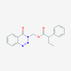 (4-oxobenzo[d][1,2,3]triazin-3(4H)-yl)methyl 2-phenylbutanoate