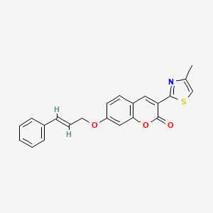 molecular formula C22H17NO3S B3000641 7-(肉桂酰氧基)-3-(4-甲基噻唑-2-基)-2H-色满-2-酮 CAS No. 308297-96-3