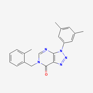 molecular formula C20H19N5O B3000652 3-(3,5-Dimethylphenyl)-6-[(2-methylphenyl)methyl]triazolo[4,5-d]pyrimidin-7-one CAS No. 893923-82-5