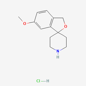 molecular formula C13H18ClNO2 B3000658 6-Methoxy-3H-spiro[2-benzofuran-1,4'-piperidine]hydrochloride CAS No. 1707575-98-1