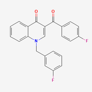 molecular formula C23H15F2NO2 B3000723 3-(4-Fluorobenzoyl)-1-[(3-fluorophenyl)methyl]-1,4-dihydroquinolin-4-one CAS No. 866016-67-3