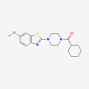 molecular formula C19H25N3O2S B3000726 Cyclohexyl(4-(6-methoxybenzo[d]thiazol-2-yl)piperazin-1-yl)methanone CAS No. 897468-97-2