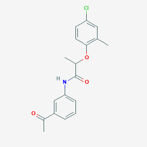 molecular formula C18H18ClNO3 B3000784 N-(3-acetylphenyl)-2-(4-chloro-2-methylphenoxy)propanamide CAS No. 13791-88-3