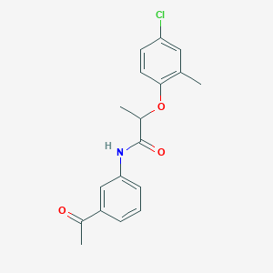 B3000784 N-(3-acetylphenyl)-2-(4-chloro-2-methylphenoxy)propanamide CAS No. 13791-88-3