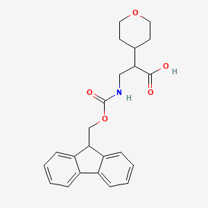 3-(9H-Fluoren-9-ylmethoxycarbonylamino)-2-(oxan-4-yl)propanoic acid