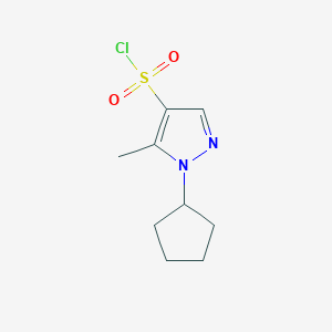 molecular formula C9H13ClN2O2S B3000810 1-cyclopentyl-5-methyl-1H-pyrazole-4-sulfonyl chloride CAS No. 1006454-14-3