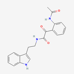 molecular formula C20H19N3O3 B3000813 2-[2-(acetylamino)phenyl]-N-[2-(1H-indol-3-yl)ethyl]-2-oxoacetamide CAS No. 903446-43-5