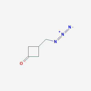 molecular formula C5H7N3O B3000817 3-(Azidomethyl)cyclobutan-1-one CAS No. 1418031-25-0
