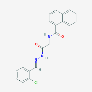 (E)-N-(2-(2-(2-chlorobenzylidene)hydrazinyl)-2-oxoethyl)-1-naphthamide