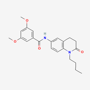 molecular formula C22H26N2O4 B3000846 N-(1-butyl-2-oxo-1,2,3,4-tetrahydroquinolin-6-yl)-3,5-dimethoxybenzamide CAS No. 941991-31-7