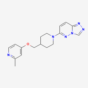 B3000855 6-[4-[(2-Methylpyridin-4-yl)oxymethyl]piperidin-1-yl]-[1,2,4]triazolo[4,3-b]pyridazine CAS No. 2379972-57-1