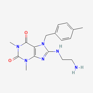 B3000877 8-(2-Aminoethylamino)-1,3-dimethyl-7-[(4-methylphenyl)methyl]purine-2,6-dione CAS No. 505080-97-7