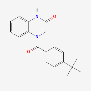 B3000883 4-(4-Tert-butylbenzoyl)-1,3-dihydroquinoxalin-2-one CAS No. 830351-59-2