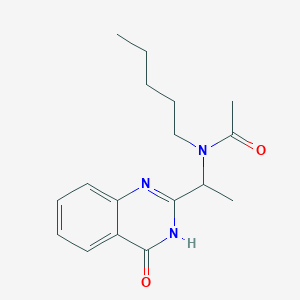 molecular formula C17H23N3O2 B3000963 N-[1-(4-oxo-3,4-dihydro-2-quinazolinyl)ethyl]-N-pentylacetamide CAS No. 866010-13-1
