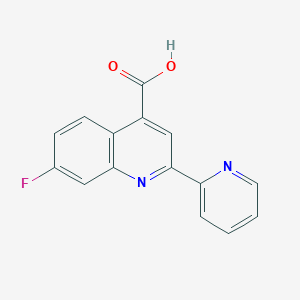 molecular formula C15H9FN2O2 B3001022 7-Fluoro-2-(pyridin-2-yl)quinoline-4-carboxylic acid CAS No. 953735-48-3