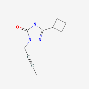 molecular formula C11H15N3O B3001082 1-(but-2-yn-1-yl)-3-cyclobutyl-4-methyl-4,5-dihydro-1H-1,2,4-triazol-5-one CAS No. 2200106-63-2