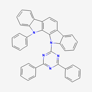 molecular formula C39H25N5 B3001101 11-(4,6-Diphenyl-1,3,5-triazin-2-yl)-12-phenyl-11,12-dihydroindolo[2,3-a]carbazole CAS No. 1024598-01-3