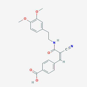 4-[(Z)-2-Cyano-3-[2-(3,4-dimethoxyphenyl)ethylamino]-3-oxoprop-1-enyl]benzoic acid