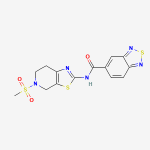 N-(5-(methylsulfonyl)-4,5,6,7-tetrahydrothiazolo[5,4-c]pyridin-2-yl)benzo[c][1,2,5]thiadiazole-5-carboxamide