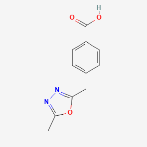 4-[(5-Methyl-1,3,4-oxadiazol-2-yl)methyl]benzoic acid