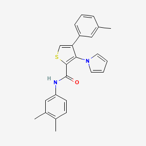 N-(3,4-dimethylphenyl)-4-(3-methylphenyl)-3-(1H-pyrrol-1-yl)thiophene-2-carboxamide