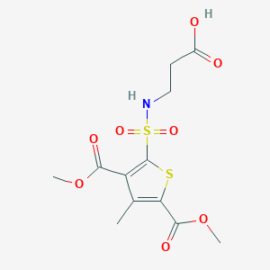 3-[3,5-Bis(methoxycarbonyl)-4-methylthiophene-2-sulfonamido]propanoic acid