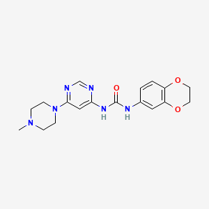 1-(2,3-Dihydrobenzo[b][1,4]dioxin-6-yl)-3-(6-(4-methylpiperazin-1-yl)pyrimidin-4-yl)urea