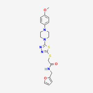 N-(furan-2-ylmethyl)-2-((5-(4-(4-methoxyphenyl)piperazin-1-yl)-1,3,4-thiadiazol-2-yl)thio)acetamide