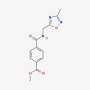 Methyl 4-(((3-methyl-1,2,4-oxadiazol-5-yl)methyl)carbamoyl)benzoate