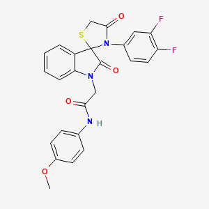 2-(3'-(3,4-difluorophenyl)-2,4'-dioxospiro[indoline-3,2'-thiazolidin]-1-yl)-N-(4-methoxyphenyl)acetamide