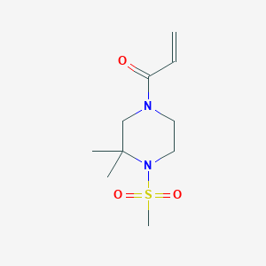 molecular formula C10H18N2O3S B3001146 1-(3,3-Dimethyl-4-methylsulfonylpiperazin-1-yl)prop-2-en-1-one CAS No. 2361642-03-5
