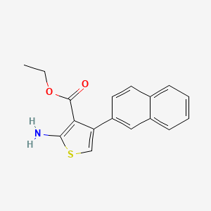molecular formula C17H15NO2S B3001151 Ethyl 2-amino-4-(2-naphthyl)thiophene-3-carboxylate CAS No. 351156-60-0