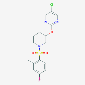 5-Chloro-2-((1-((4-fluoro-2-methylphenyl)sulfonyl)piperidin-3-yl)oxy)pyrimidine