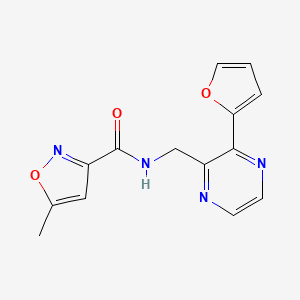 N-((3-(furan-2-yl)pyrazin-2-yl)methyl)-5-methylisoxazole-3-carboxamide