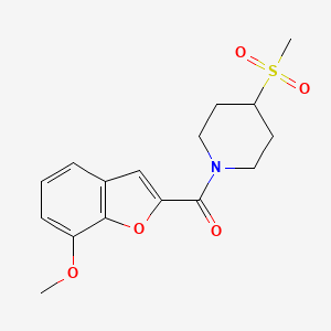 (7-Methoxybenzofuran-2-yl)(4-(methylsulfonyl)piperidin-1-yl)methanone