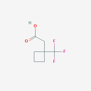 molecular formula C7H9F3O2 B3001177 2-[1-(Trifluoromethyl)cyclobutyl]acetic acid CAS No. 1801173-92-1
