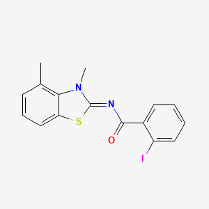 N-(3,4-dimethyl-1,3-benzothiazol-2-ylidene)-2-iodobenzamide