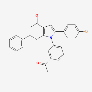 1-(3-Acetylphenyl)-2-(4-bromophenyl)-6-phenyl-5,6,7-trihydroindol-4-one
