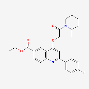 Ethyl 2-(4-fluorophenyl)-4-[2-(2-methylpiperidin-1-yl)-2-oxoethoxy]quinoline-6-carboxylate