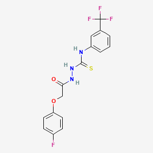 molecular formula C16H13F4N3O2S B3001204 1-(2-(4-Fluorophenoxy)acetyl)-4-(3-trifluoromethylphenyl)thiosemicarbazide CAS No. 903762-69-6