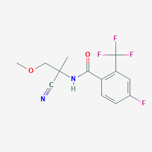 molecular formula C13H12F4N2O2 B3001206 N-(1-cyano-2-methoxy-1-methylethyl)-4-fluoro-2-(trifluoromethyl)benzamide CAS No. 1795442-66-8