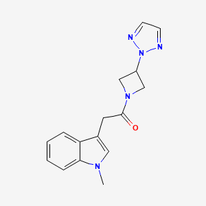 molecular formula C16H17N5O B3001215 1-(3-(2H-1,2,3-triazol-2-yl)azetidin-1-yl)-2-(1-methyl-1H-indol-3-yl)ethan-1-one CAS No. 2192745-19-8